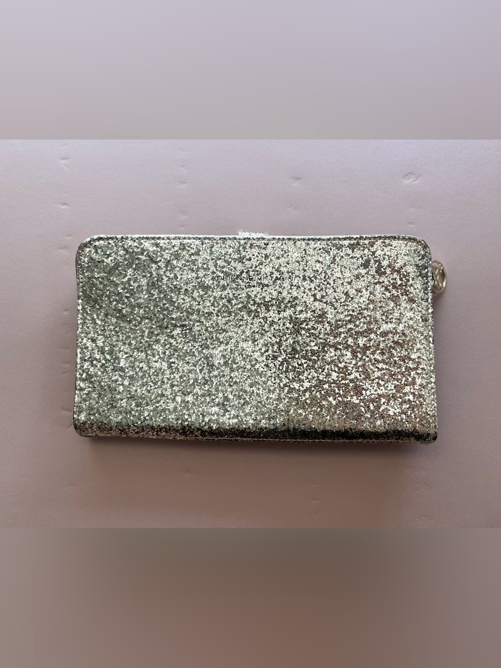 Adrienne Vittadini Gold Glitter Wallet/Wristlet